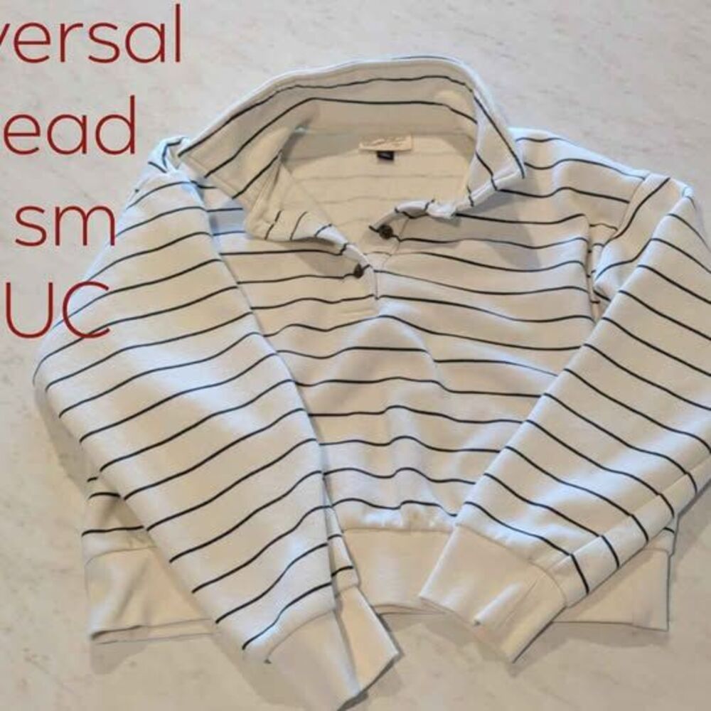 Universal Thread Striped Pullover Sweatshirt